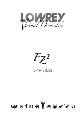 Lowrey EZ2 User owners manual - PDF Version