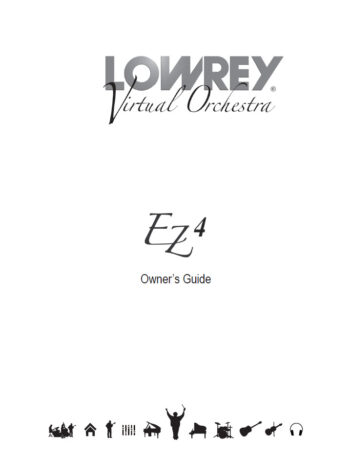 Lowrey EZ4 User owners manual - PDF Version