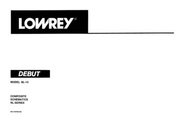 Lowrey Debut NL-10 Service Manual - PDF Version